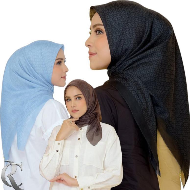 Hijab Buttonscarves Motif Tapis Monogram Series BS Mirror Jilbab Motif Button Looklike