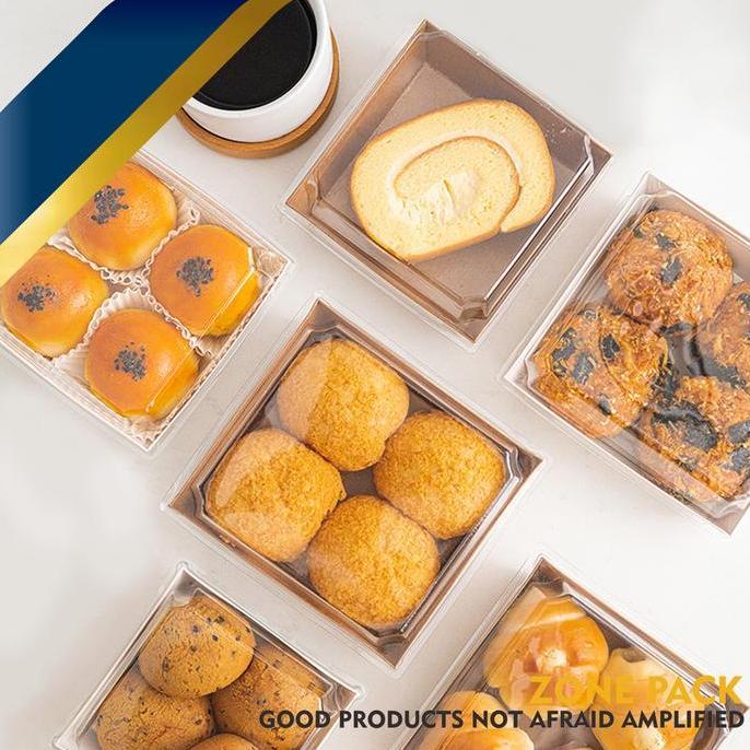 Box Mika Mini Cake Dessert | Box Milk Bunds Bolu Gulung Donut | Paperbox Kotak Roti Burger Cake Brow