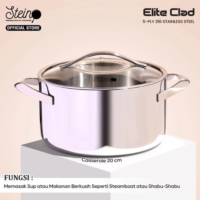 Stein Elite Clad Non-Stick - Stein Panci Set Stainless Steel