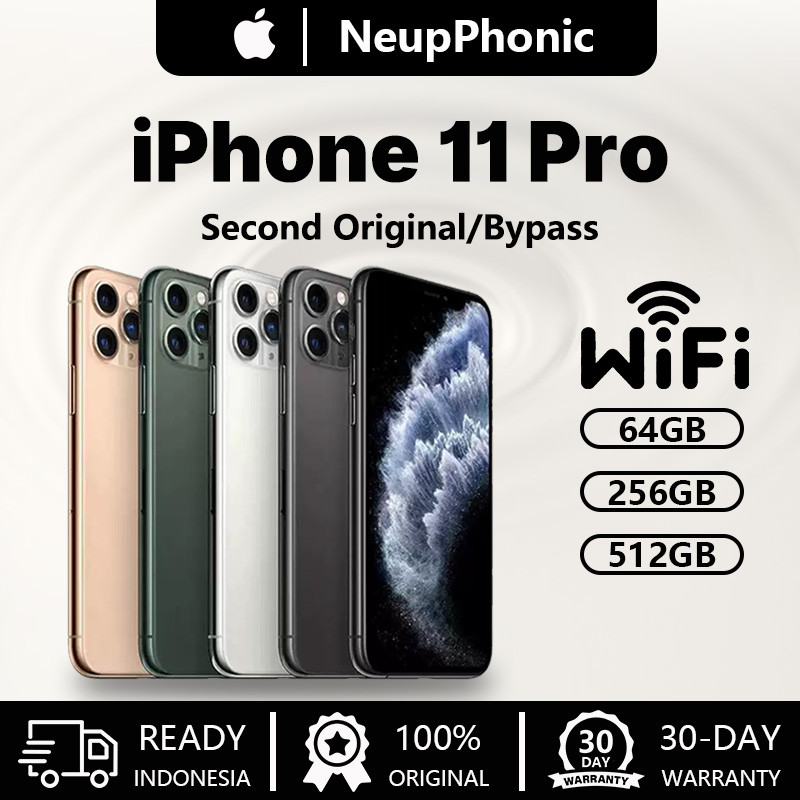 iPhone 11 Pro SECOND INTER 64/256/512GB 100% ORIGINAL (Wifi Only)  FULLSET MULUS BYPASS Performa Kua