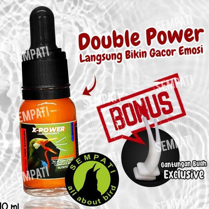 SEMPATI VITAMIN BURUNG X-POWER LIQUID SUPLEMENT PENAMBAH STAMINA PENGGACOR BURUNG LOVEBIRD KENARI KA
