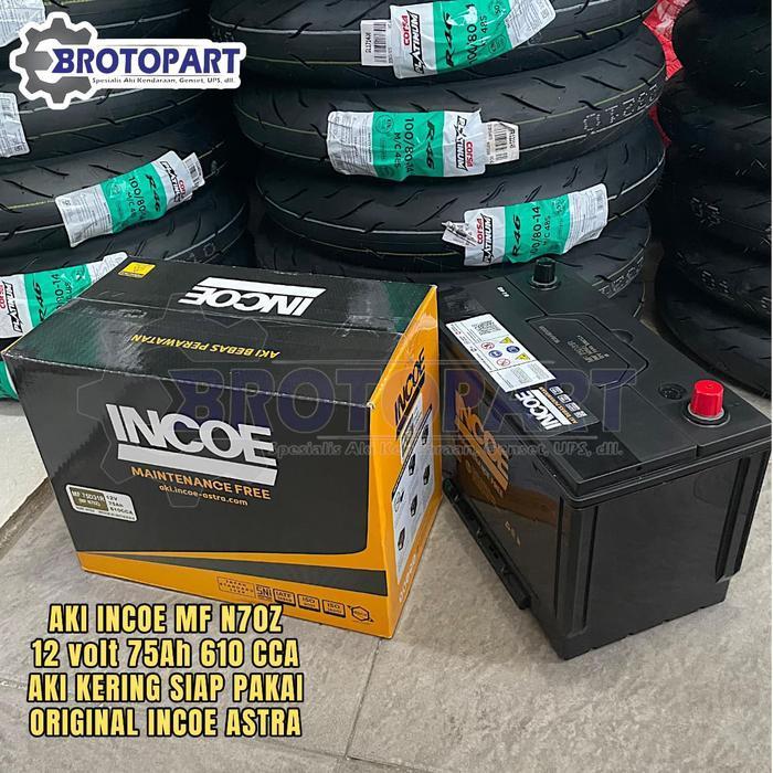 Aki Mobil Incoe N70Z 75D31R Mf Aki Kering 75Ah Original Incoe Astra Original Dan Terpercaya