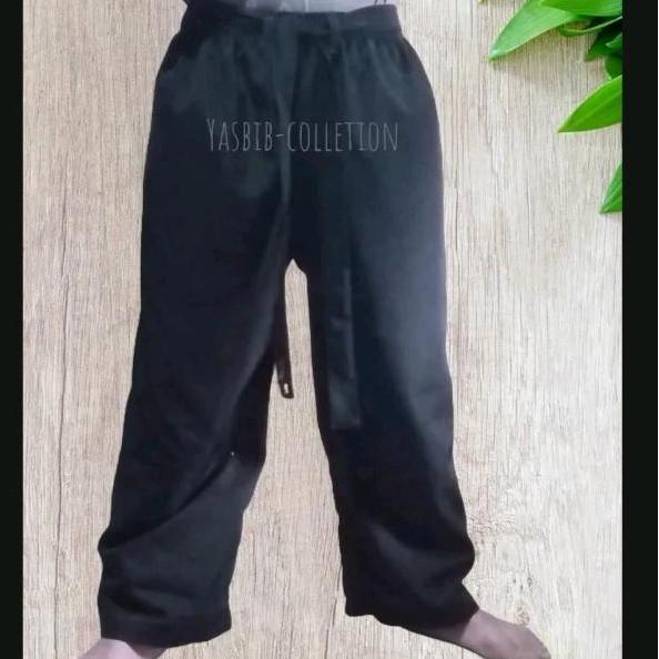 Xz1Q- Celana Komprang Silat Sis/Psht /Celana Pangsi Sabuk Pesilat Polos Tanpa Saku Kantong Dari Bhan