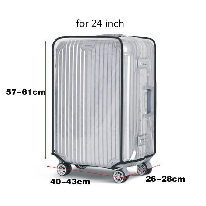 Sarung Koper Plastik Mika / Luggage Cover Transparant / Cover Pelindung Koper