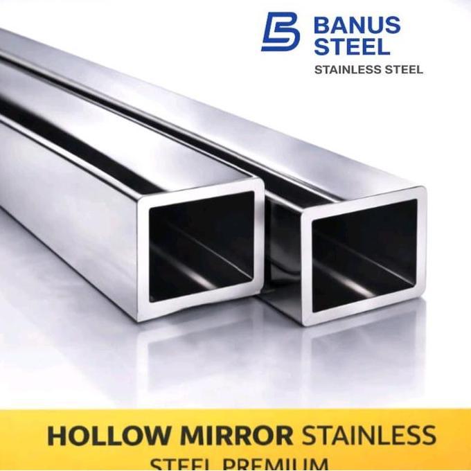 Hollow stainless steel 304  25x50x 1,2mm P. 1 meter