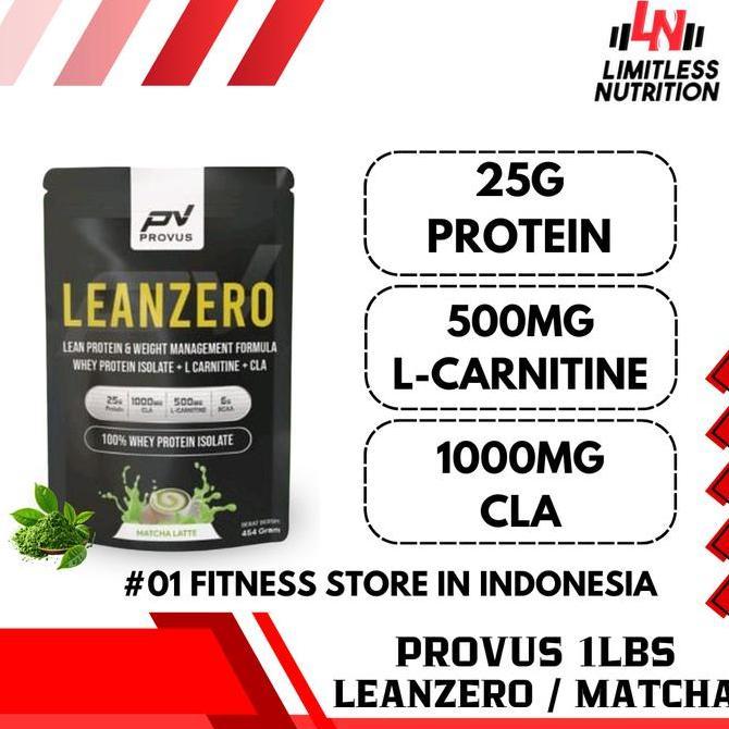 Provus Lean Zero 1 Lbs Whey Protein Isolate + Fat Burner Whey Protein Isolate Bpom Halal