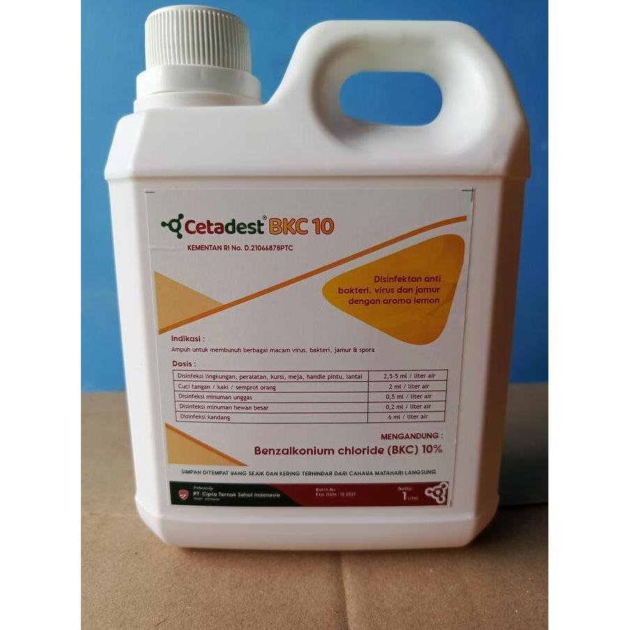 CETADEST BKC 10 1 LITER - Disinfektan Konsentrat Aroma Lemon