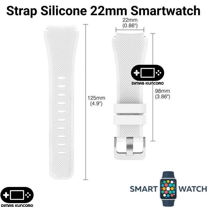Strap Silicone 22mm Silikon Fossil Hybrid Smartwatch HR Tali Jam Karet