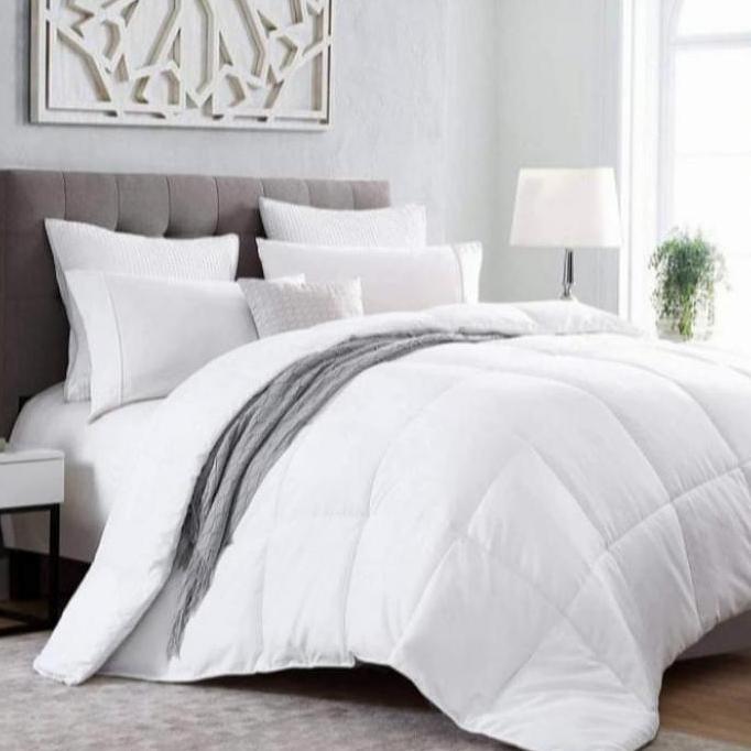 BEBAS ONGKIR - Bedcover Only Polos Putih / Bedcover Saja
