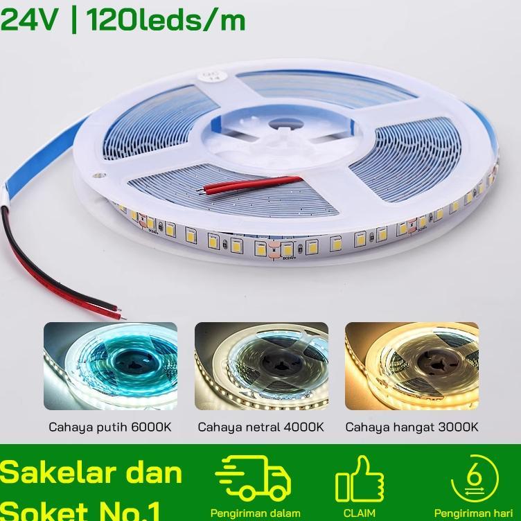 Lampu Led Strip 10Meter Smd 2835 Dc 24V 120Lampu Strip Tempel Strip Murah Dc24V 2835 10Meter