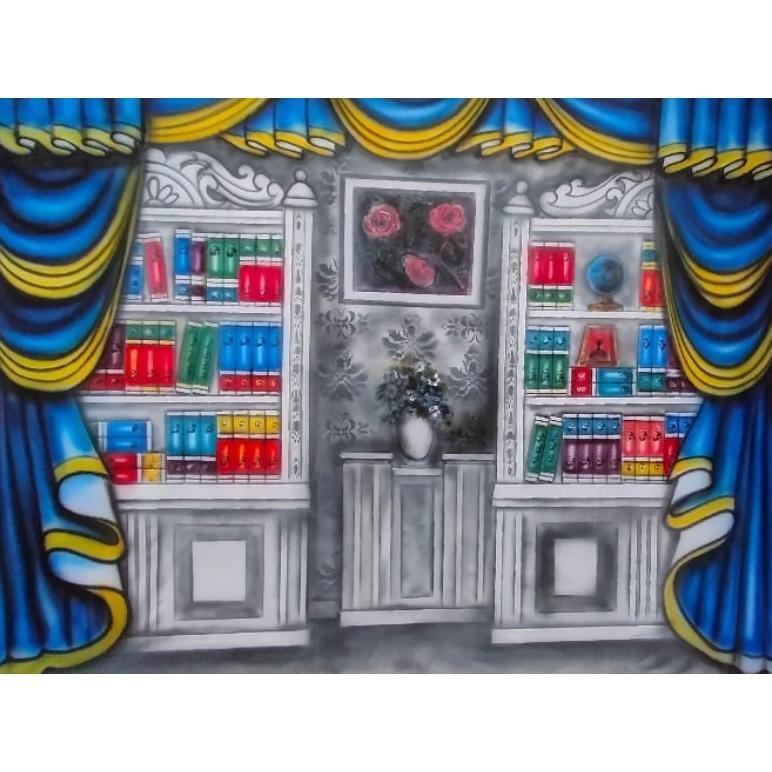 Xeni BACKGROUND WISUDA PUTIH NEW MOTIF 3m/4mX2,5M