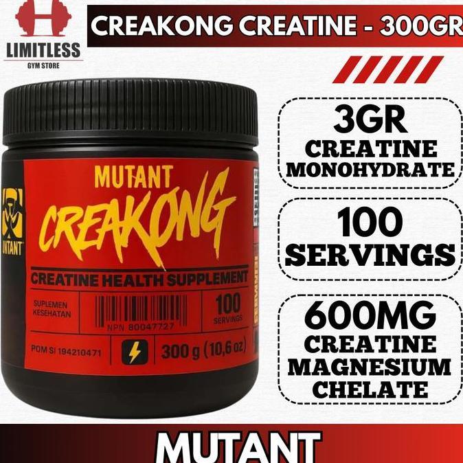 Mutant Creakong Creatine 100 Servings Bpom Suplemen Fitness Kreatin Gym