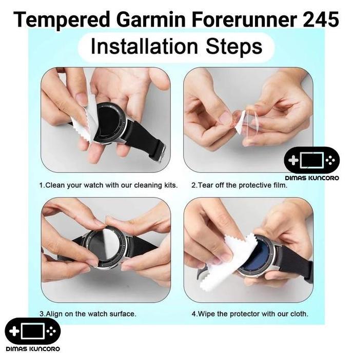 Tempered Garmin Forerunner 245 anti gores glass screen guard fr245 fr 245 music