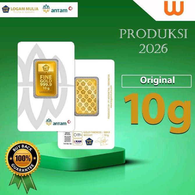 Terlaris 10 Gr (Gram) Goldbar/Logam Mulia/Lm/Emas Batangan Antam Bersertifikat