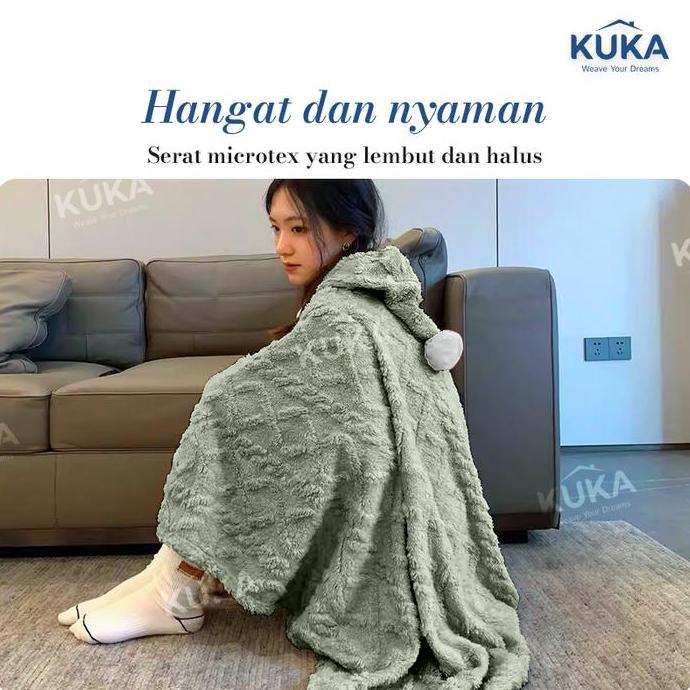 Kuka Gallery - selimut Jaket  Anak dewasa dengan kancing uk 100x140cm hoodie blanket lembut tebal da