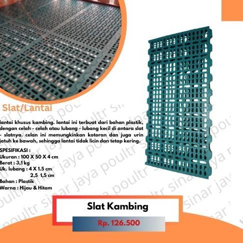 Slat Kambing Hijau 50*100 / Alas Kandang Lantai Kandang Kambing Domba Babi / Plastic