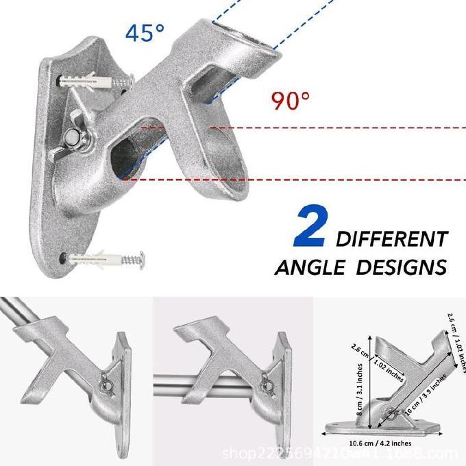 Festa- Dpc 1 Set Tiang Bendera Portable Baja Tahan Karat Teleskopik 2 Meter Stainless Steel Adjustab