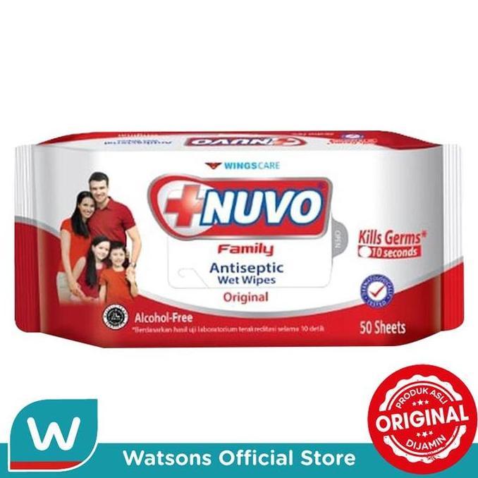 Nuvo Wet Wipes Merah 50S