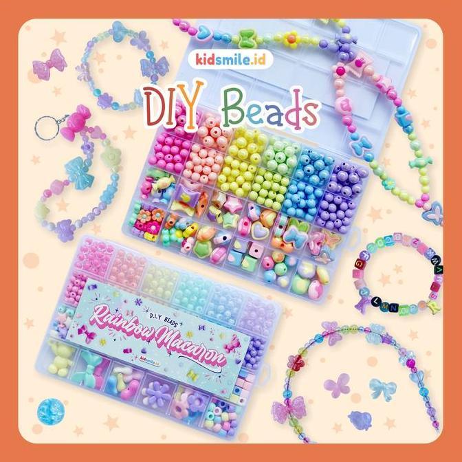 gwisaa_sadewa - diy beads anak kidsmile set manik manik meronce gelang kalung pernak pernik manik di