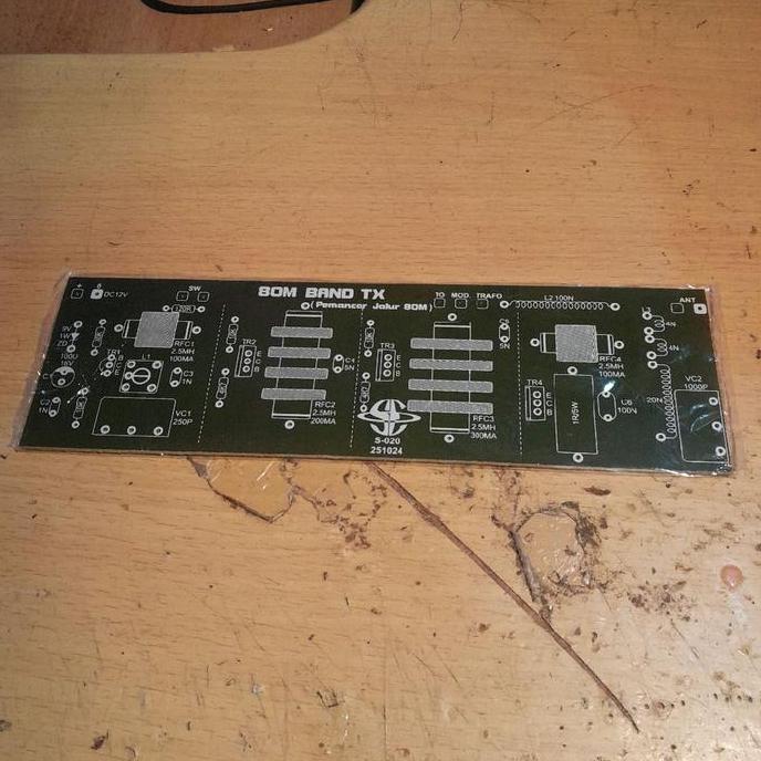 PCB TX 80 METER BAND EXCITER AM SW BY SATURN  S-020 SAF12