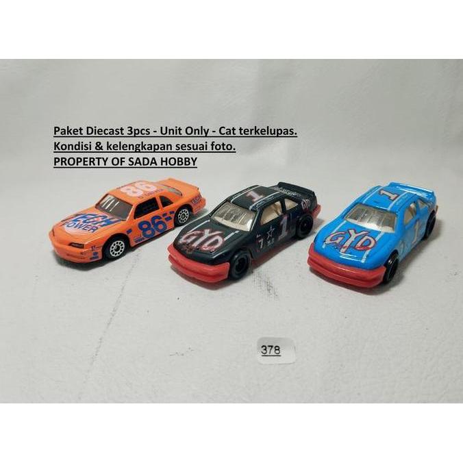 PAKET 3PCS ZYLMEX TRACKSIDE NASCAR STOCK CAR UNIT ONLY JUNK CADATOYS