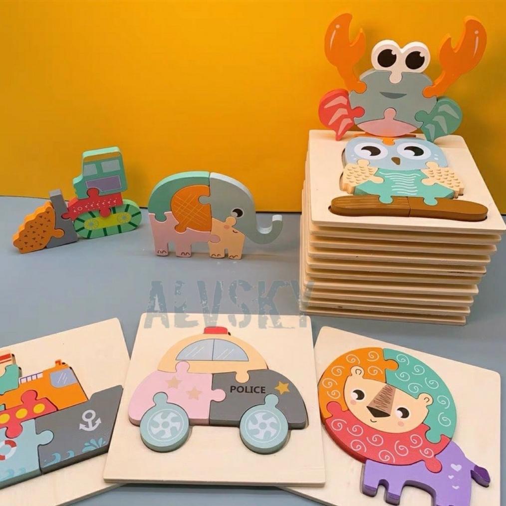 value pack puzzle mini pastel wooden puzzle kayu puzzle anak mainan kayu puzzle