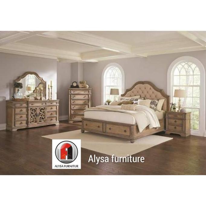 Terlaris Kamar Set, Mewah, Ranjang Jati