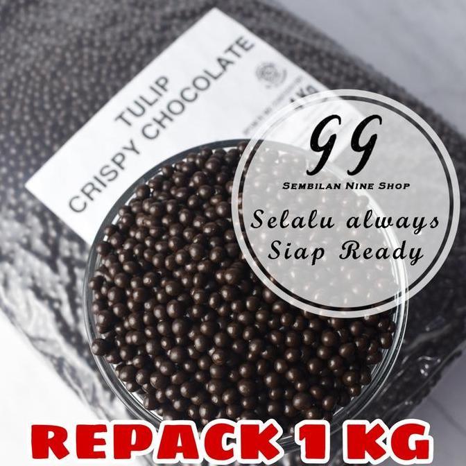Tulip 1 KG CRISPY Chocolate CrispyBall Pearl Dark Cokelat Coklat Krispi