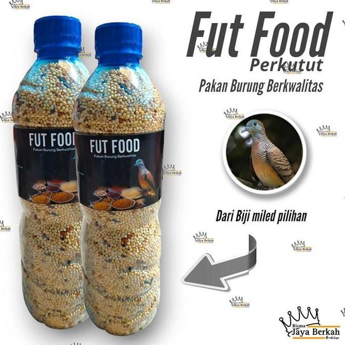 Fut Food Pakan Lovebird Dan Perkutut Berkualitas Tinggi Kemasan Botol Besar Dari Biji Miled Pilihan 