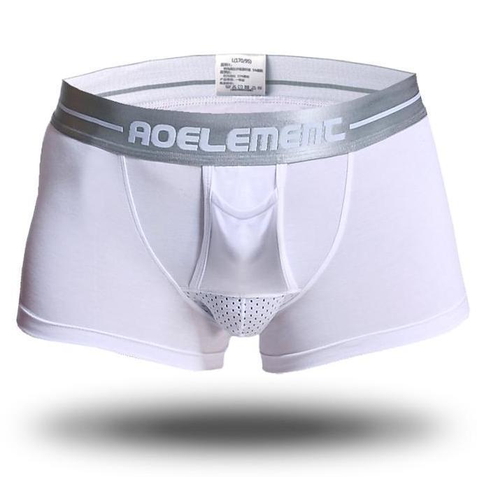 AOELEMENT Celana Dalam  Boxer Pria Bullet Separation Male PUTIH