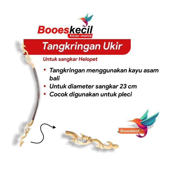 Tangkringan Ukir Helopet Kayu Asam Bali Diameter 23Cm Cocok Untuk Pleci Sangkar Helopet Allshop