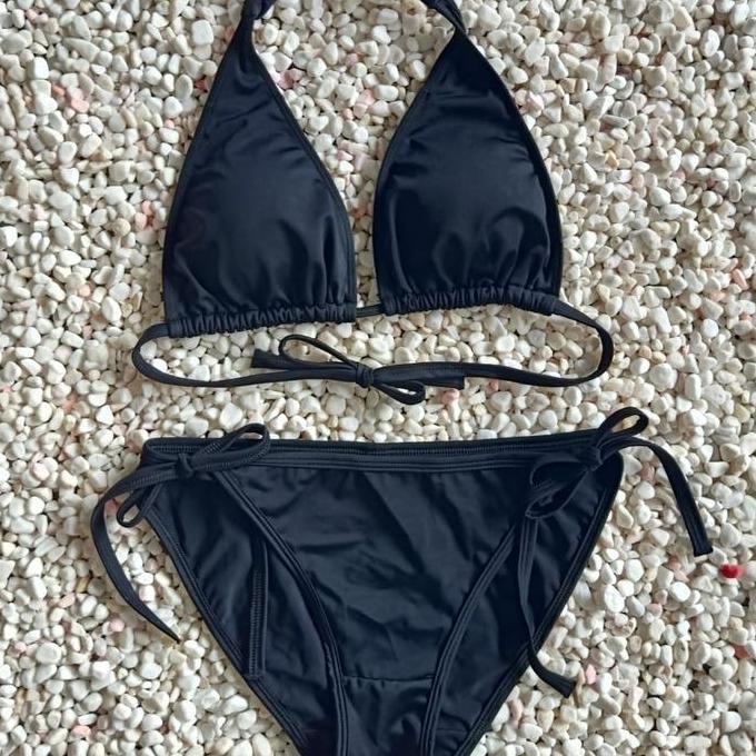 BK 3330 AK - Bikini Pantai Model Ikat Dengan Busa Putih Elegan Dan Nyaman