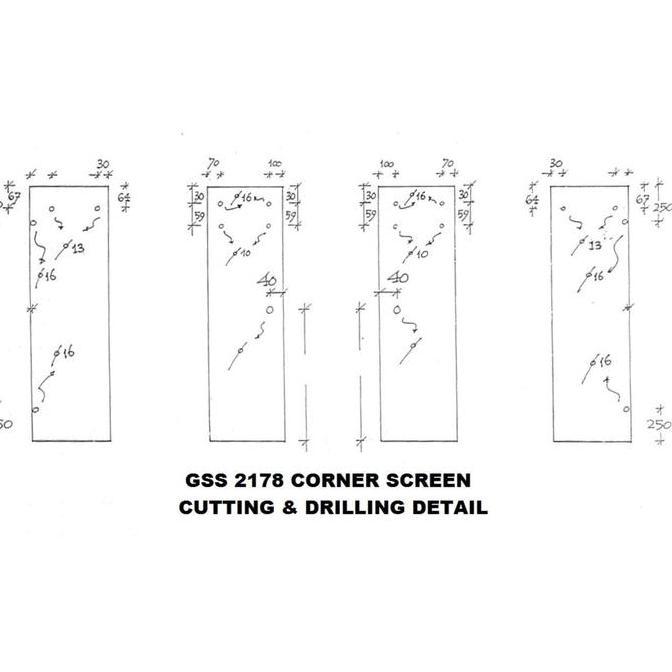Sliding Corner Screen Accessory Set Pintu Sliding Shower Kamar Mandi Complete Handle Tanam Kaca