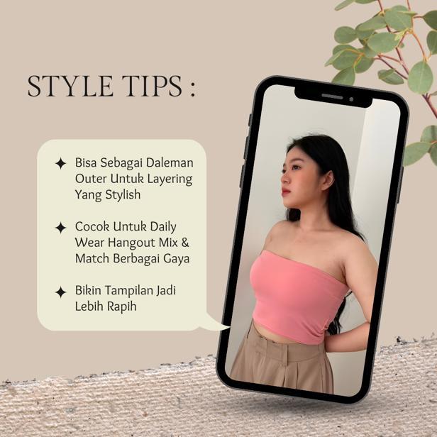 MURAH BOSKU OLSHOP - Tengtop Kemben Crop Tanpa Tali Bahan Spandek Halus Bisa Melar