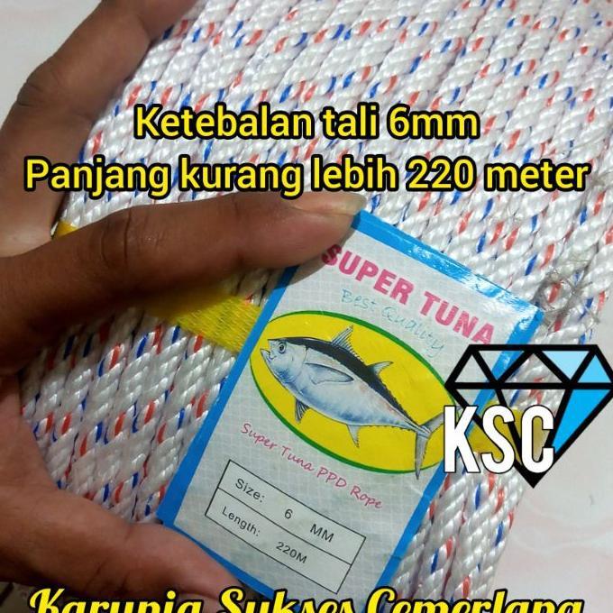 Tali Tambang 6Mm / Tali Tambang Ppd / Tali Proyek / Tali Kapal / Tampar Plastik / Tambang Plastik