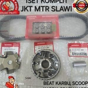 PAKET CVT KVY VANBELT SET RUMAH ROLLER PLAT ROLLER BEAT LAMA BEAT KARBU 1SET ORI HONDA AHM