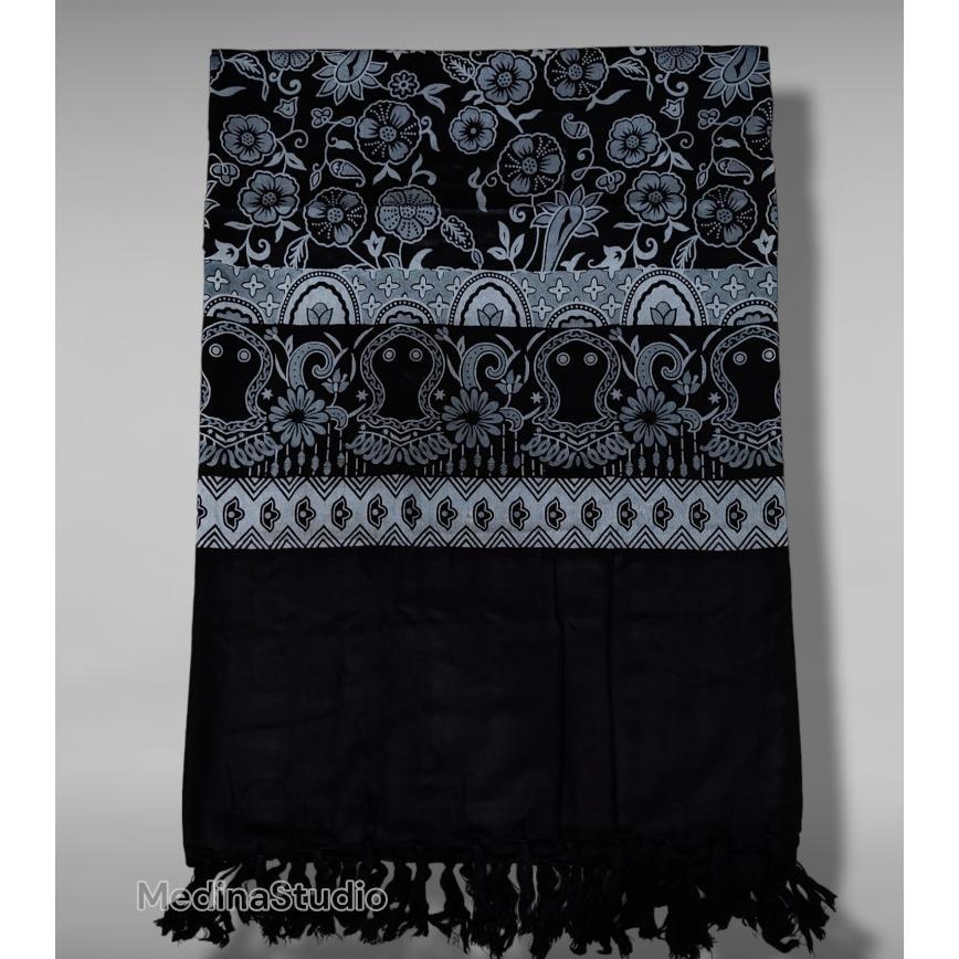 Sorban Arab Serban Habib Motif Batik Terbaru Syal Hitam Slendang Pria