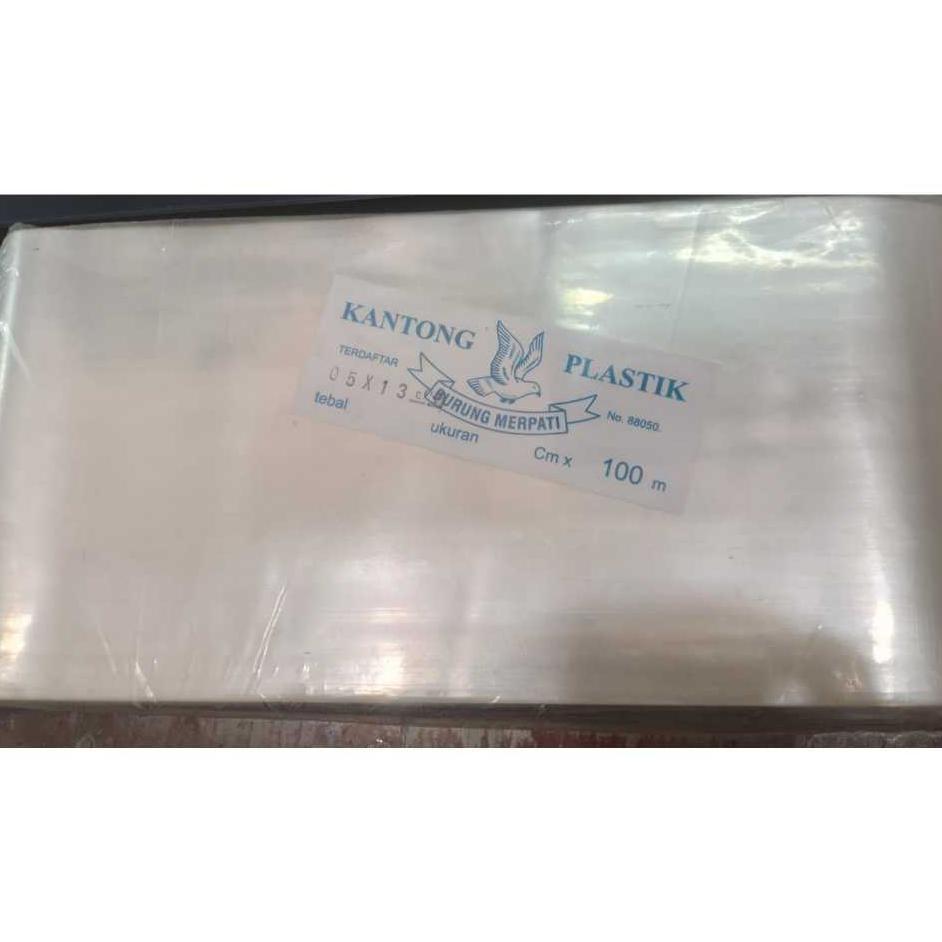 Plastik Roll / Plastik Pp Bening Tebal 05 Lebar 13Cm, 16Cm, Panjang 100Meter