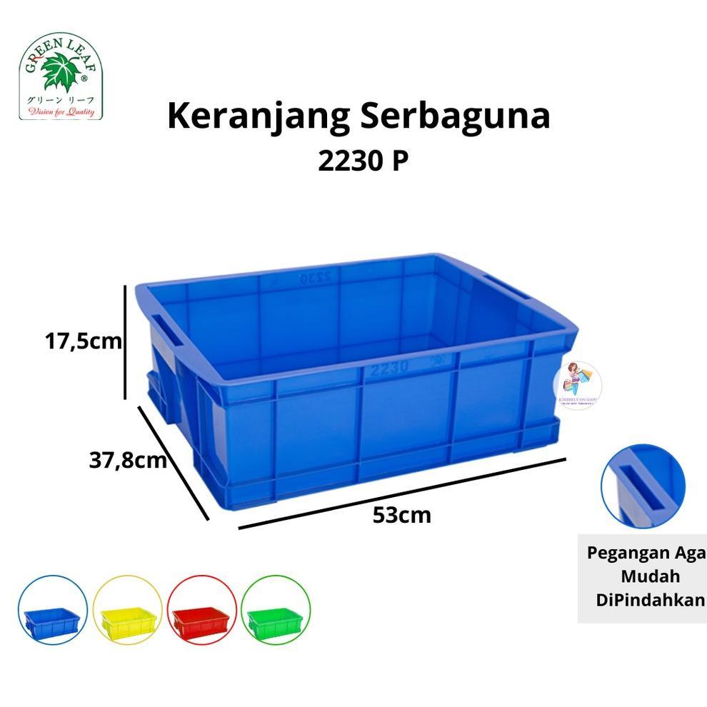 Keranjang Container Industri Krat Box Kotak Plastik 2230 P Green Leaf