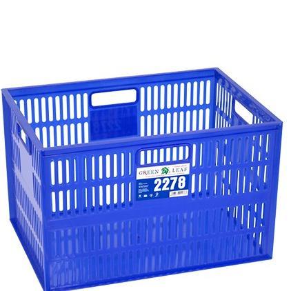 39X28X25 Box Container Green Leaf 2278 Plastik / Keranjang Industri Plastik / Krat Rak Susun Spare P