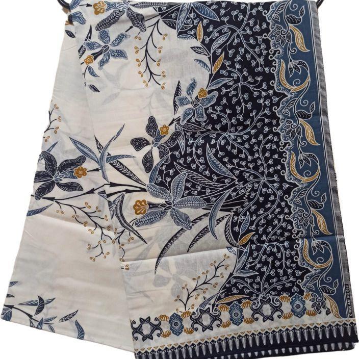Gayaebatik Kain Batik Primisima Bunga Dahlia Putih