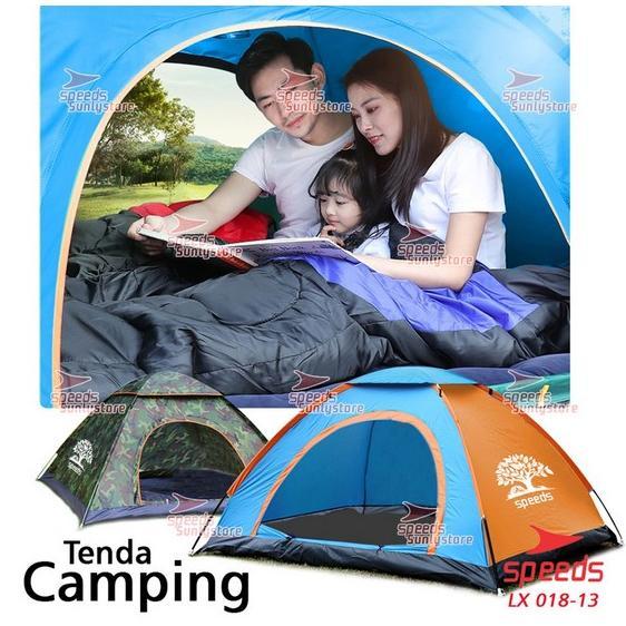 Tenda Camping Speeds Lx018-13 Tidak Otomatis 200Cm X 150Cm X 110Cm Anti Air