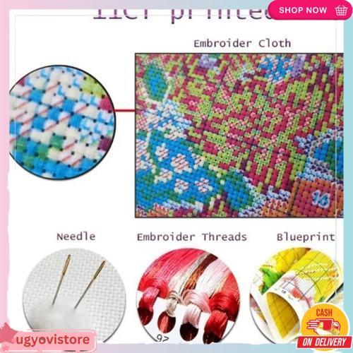 Set Lengkap Cross Stitch 11Ct 14Ct / Kristik Paket Lengkap, Kristik Modern Paket Lengkap Kristik Uku