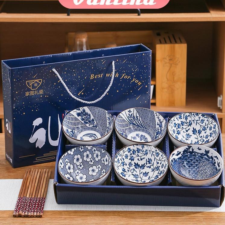 Mangkok Set Hadiah Pernikahan Premium Peralatan Makan Porselen /Mangkok Set Keramik Souvenir Mangkok
