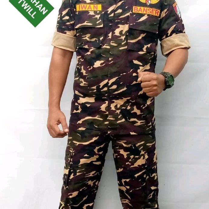 Seragam Pdl Banser Nasional Bahan Katun Twill
