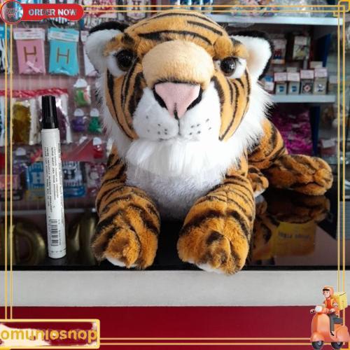 Boneka Harimau Putih Macan Tutul Baring Duduk White Tiger Leopard Jaguar Produk Terfavorit