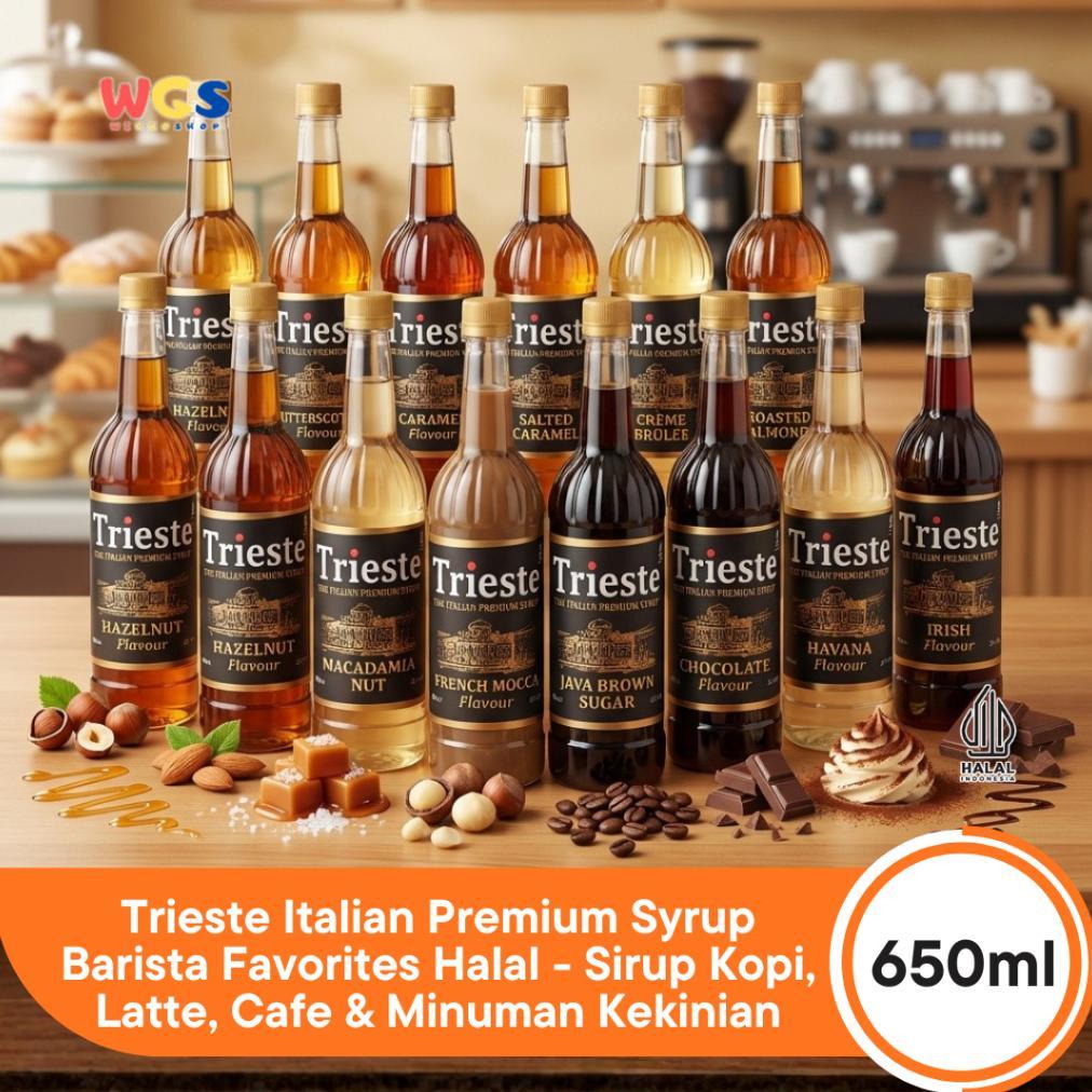 Trieste Italian Premium Syrup 650ml Barista Favorites Halal - Sirup Kopi, Latte, Cafe & Minuman Keki