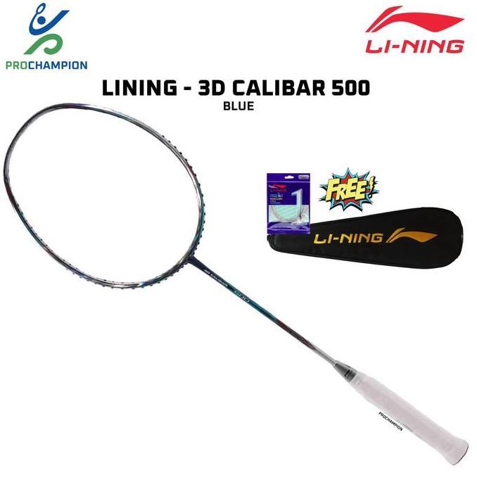 Raket Badminton Lining 3D Calibar 500 Blue