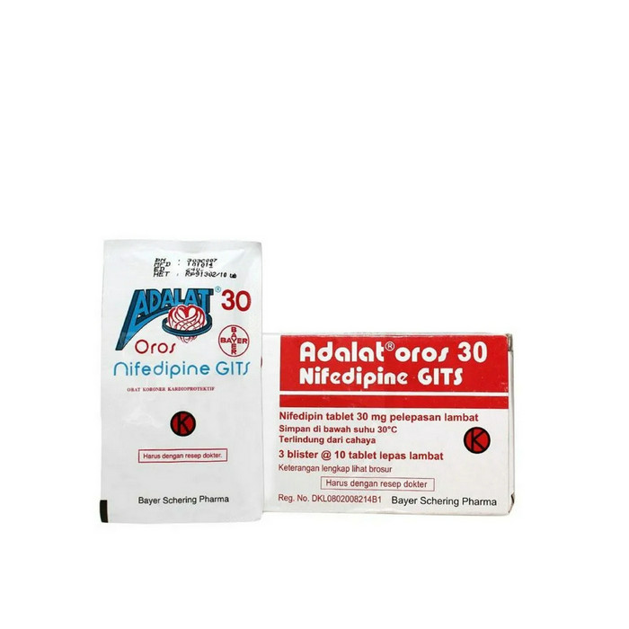 ADALAT OROS 30 MG 1 BLISTER @ 10 TABLET PELEPASAN LAMBAT