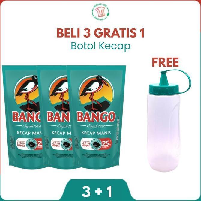 indrapabualan - [free botol kecap] bango kecap manis 950g isi 3